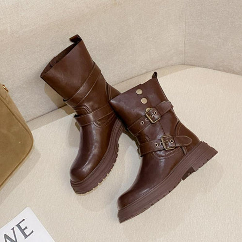 Thicksole Short Boots For Small Feet Women FS242