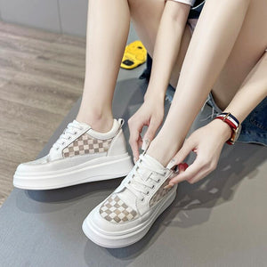 White Breathable Casual Shoes For Petite Feet Women MS13