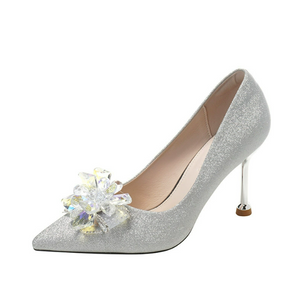 Women's Glitter Pointed High Heel Shoes FS57