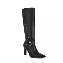 Women's High Heeld Stud Boots For Small Feet TS83