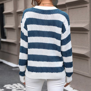 Women's Hooded Striped Sweater PCD62
