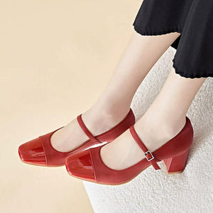Women's Mary Jane Pumps With Top Cap ES91