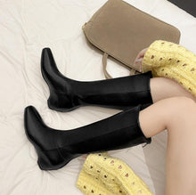 Women's Petite Back Zipper Under Knee High Boots AW2688