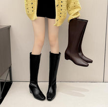 Women's Petite Back Zipper Under Knee High Boots AW2688