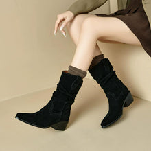 Women's Petite Block Heel Short Boots FS332