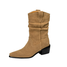 Women's Petite Block Heel Short Boots FS332