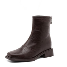 Women's Petite Block Square Toe Ankle Boots AW2681