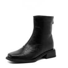 Women's Petite Block Square Toe Ankle Boots AW2681