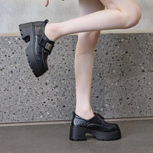 Women's Petite Feet Block Leather Shoes FS264