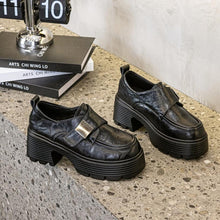 Women's Petite Feet Block Leather Shoes FS264