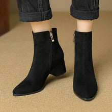 Women's Petite Feet Block Short Boots TS59