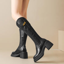 Women's Petite Feet Block Under Knee High Boots AW2696