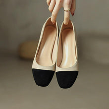 Women's Petite Feet Chunky Heels With Toe Cap FS283