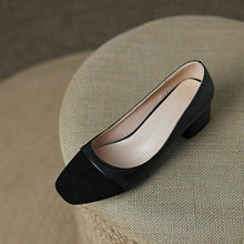Women's Petite Feet Chunky Heels With Toe Cap FS283