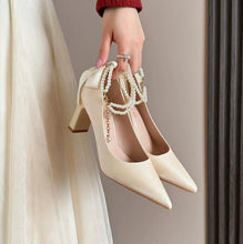 Women's Petite Feet Chunky Satin Heels AW2644