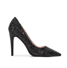 Women's Petite Feet Glitter Metal Heel Dress Shoes MS330