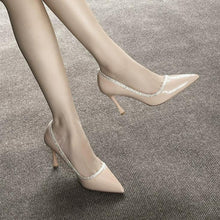 Women's Petite Feet Heeled Patent Shoes FS228