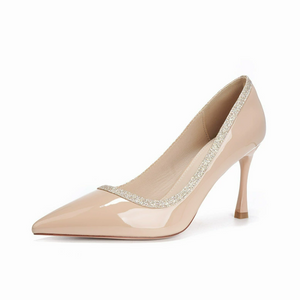 Women's Petite Feet Heeled Patent Shoes FS228