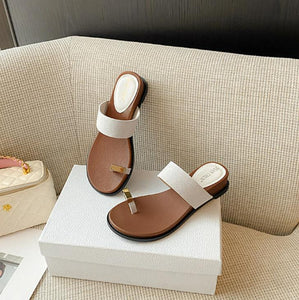 Women's Petite Feet One Strap Wedge Sandals FS258