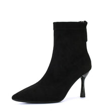 Women's Petite Feet Pointed Back Zipper Short Boots FS373