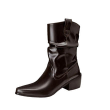 Women's Petite Feet Pointy Block Short Boots FS350