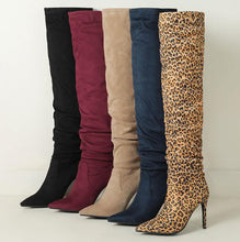 Women's Petite Feet Pointy Knee High Long Boots FS214