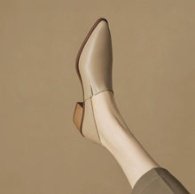 Women's Petite Feet Size 3-5 Block Leather Shoes TS11