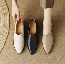 Women's Petite Feet Size 3-5 Block Leather Shoes TS11