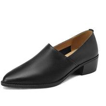 Women's Petite Feet Size 3-5 Block Leather Shoes TS11