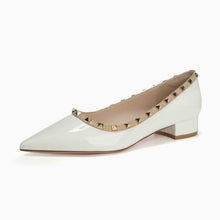Women's Petite Feet Stud Flat Block Heel Shoes SS27107