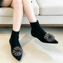 Women's Petite Feet Suede Flat Short Boots AW2662