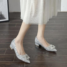 Women's Petite Glitter Block Flat Shoes SS27102