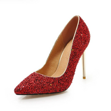 Women's Petite Glitter Metal Heel Dress Shoes FS285