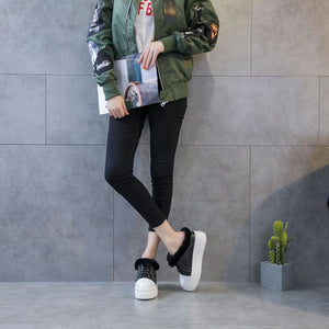 Women's Petite Leather Sneakers With Top Cap MS364