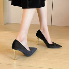 Women's Petite Metallic Heel Pointy Pumps SS2753