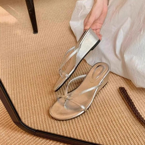 Women's Petite Mid Wedge Heel Sandal Shoes FS107