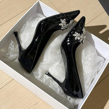 Women's Petite Patent Heels With Rhinestone Toe SS27106