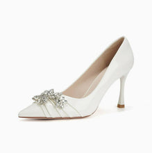 Women's Petite Patent Heels With Rhinestone Toe SS27106