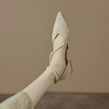 Women's Petite Pearl Strap Flat Heel Sandal Shoes FS222