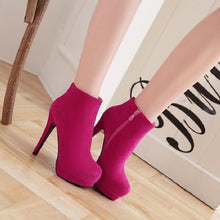 Women's Petite Platform High Heel Short Boots MS150