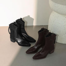 Women's Petite Pointy Block Heel Short Boots AW2697