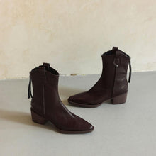 Women's Petite Pointy Block Heel Short Boots AW2697
