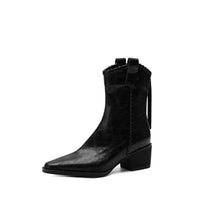 Women's Petite Pointy Block Heel Short Boots AW2697