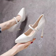 Women's Petite Printed Mary Jane High Heel Shoes TS371