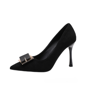 Women's Petite Size 1 Suede Heel Shoes MS251