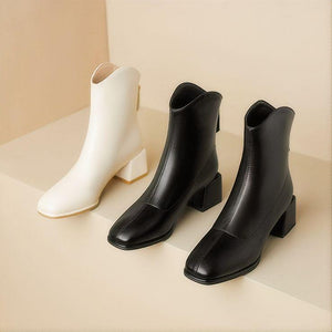 Women's Petite Size 2 Back Zipper Ankle Boots FS192