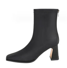 Women's Petite Size 2 Chunky Heel Back Zipper Boots MS311