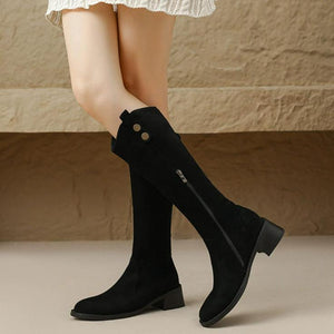 Women's Petite Size 3 Block Long Boots FS195