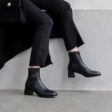 Women's Petite Size Back Zipper Ankle Boots MS202