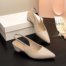 Women's Petite Size Beige Patent Shoes AW2616
